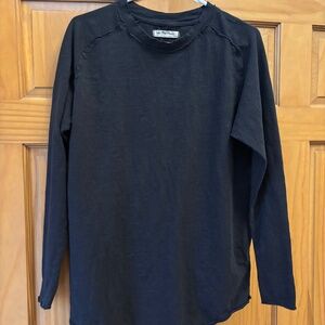 Free People We The Free Women's Long Sleeve Oversize Top Black XS